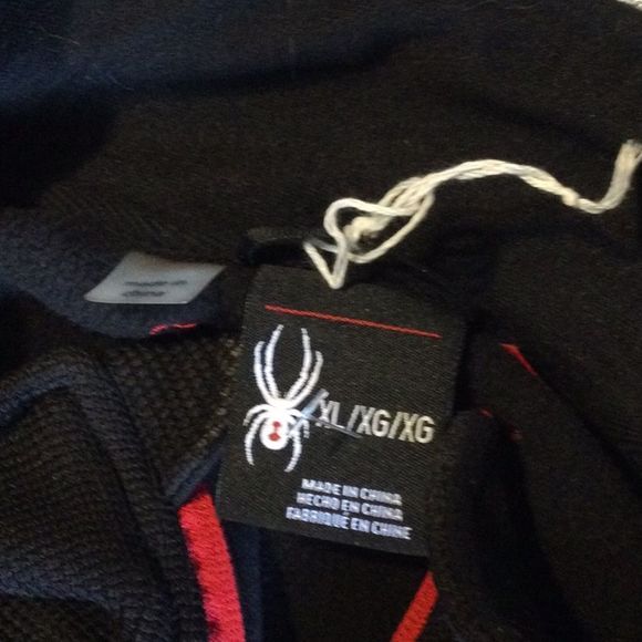 NWOT Mens Spyder Black and Red sweater  size X-large - Picture 3 of 7
